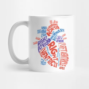 Anatomical Heart Typography Mug